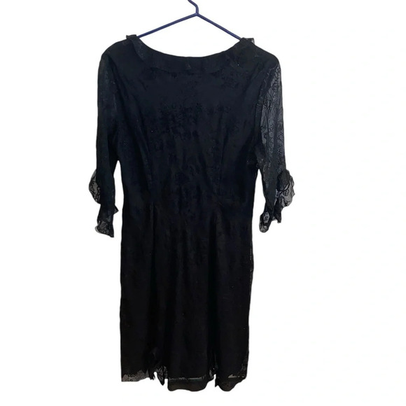 vintage 90s whimsigoth black paisley midi dress dark Romance Moody Fall Holiday - Picture 6 of 10